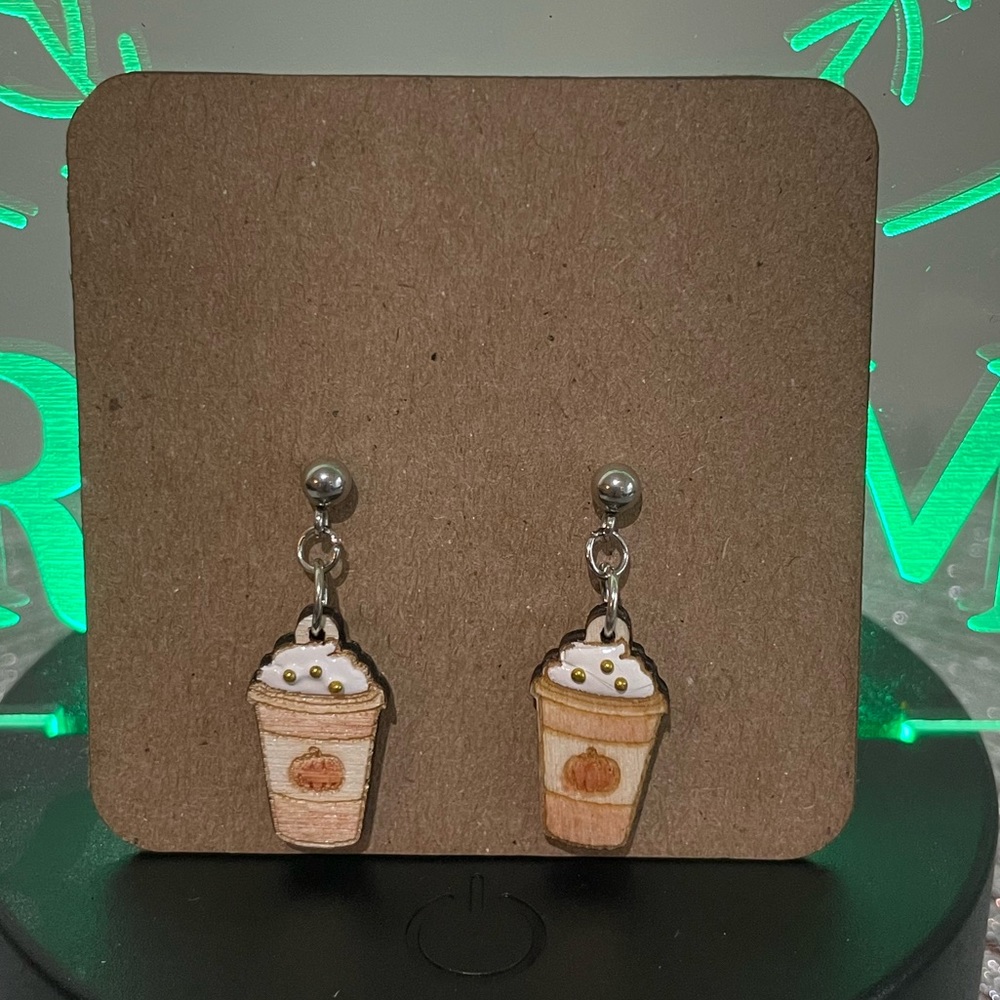 Pumpkin Spice Latte earrings